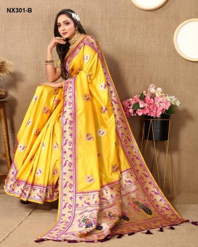 MURTI NX NX301-A TO NX301-J WEAVING SILK SAREE WHOLESALER IN INDIA
